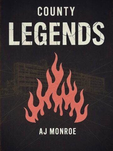 A cover of a book titled legends with a flame on the cover.